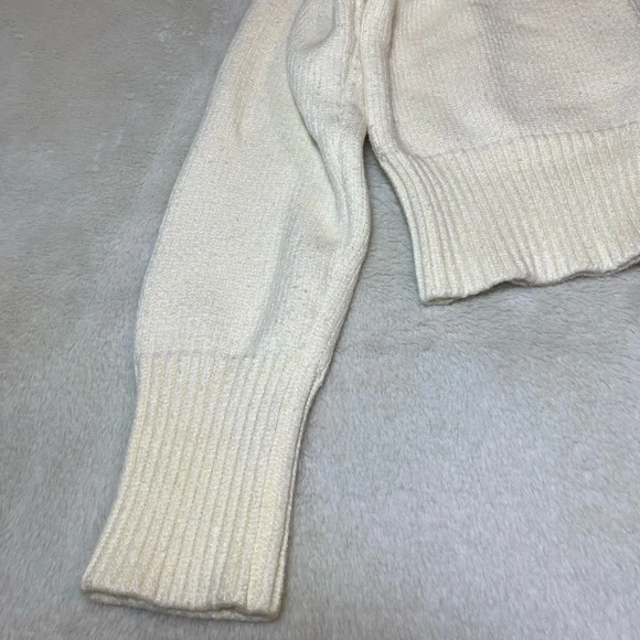 Lisa Says Gah Cream Button Down Sweater M/L - Picture 5 of 9